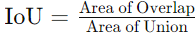 The Intersection over Union (IoU), a key metric for evaluating the accuracy of predicted bounding boxes compared to ground truth boxes.