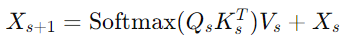 This equation describes one step in the Transformer's attention mechanism