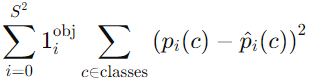 Computes the class probability loss, evaluating the errors in the predicted class probabilities for each detected object.