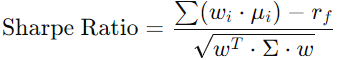 Minimize Sharpe Ratio Formula In Multi-objective Portfolio