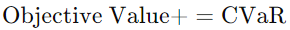 Minimize CVaR Formula in multi-objective portfolio optimization