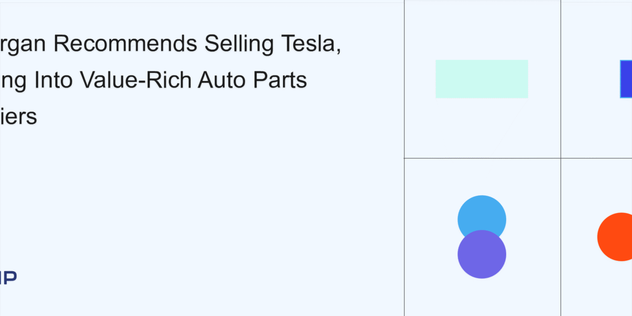 JPMorgan Urges Investors to Sell Tesla and Capitalize on Auto Parts Suppliers