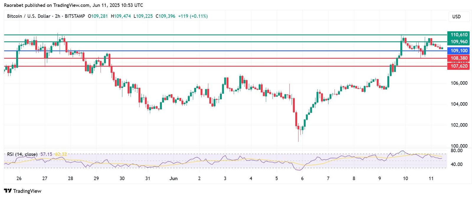Bitcoin Price Struggles at $110K, ATH in Sight