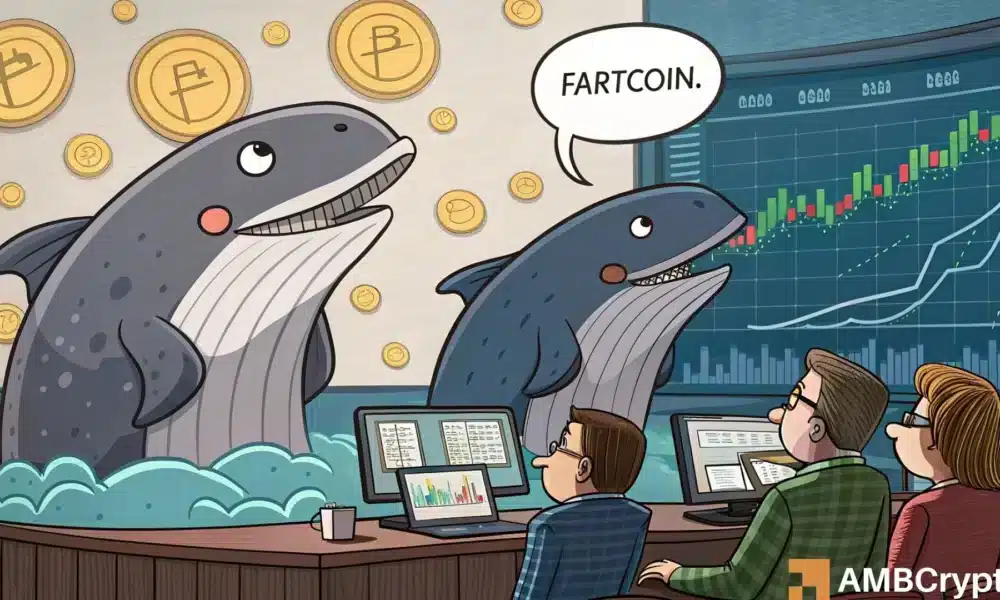 FARTCOIN Faces $8.4 Million Loss as Whales Exit the Market